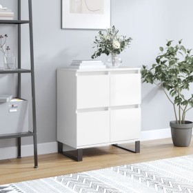 Glossy white plywood sideboard 60x35x70 cm by vidaXL, Sideboards - Ref: Foro24-831222, Price: 94,99 €, Discount: %