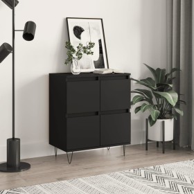 Black plywood sideboard 60x35x70 cm by vidaXL, Sideboards - Ref: Foro24-831213, Price: 67,99 €, Discount: %