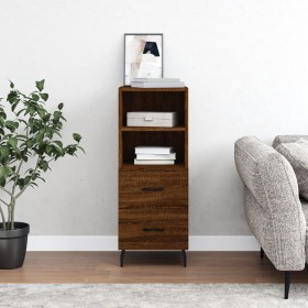 Engineered wood brown oak sideboard 34.5x34x90 cm by vidaXL, Sideboards - Ref: Foro24-828691, Price: 66,99 €, Discount: %