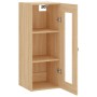 Armario de pared roble Sonoma 34,5x34x90 cm de vidaXL, Aparadores - Ref: Foro24-828887, Precio: 47,84 €, Descuento: %