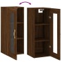 Brown oak wall cabinet 34.5x34x90 cm by vidaXL, Sideboards - Ref: Foro24-828899, Price: 51,26 €, Discount: %