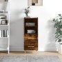 Smoked oak engineered wood sideboard 34.5x34x90 cm by vidaXL, Sideboards - Ref: Foro24-828657, Price: 60,71 €, Discount: %