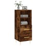 Smoked oak engineered wood sideboard 34.5x34x90 cm by vidaXL, Sideboards - Ref: Foro24-828657, Price: 60,71 €, Discount: %