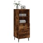 Smoked oak engineered wood sideboard 34.5x34x90 cm by vidaXL, Sideboards - Ref: Foro24-828689, Price: 64,54 €, Discount: %