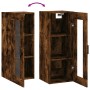 Armario de pared roble ahumado 34,5x34x90 cm de vidaXL, Aparadores - Ref: Foro24-828913, Precio: 36,42 €, Descuento: %