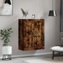 Smoked oak engineered wood wall cabinet 69.5x34x90 cm by vidaXL, Sideboards - Ref: Foro24-830393, Price: 81,31 €, Discount: %