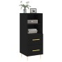 Aparador de madera contrachapada negro 34,5x34x90 cm de vidaXL, Aparadores - Ref: Foro24-828653, Precio: 73,46 €, Descuento: %