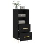 Aparador de madera contrachapada negro 34,5x34x90 cm de vidaXL, Aparadores - Ref: Foro24-828653, Precio: 73,46 €, Descuento: %