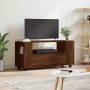 Brown oak engineered wood TV cabinet 102x34.5x43 cm by vidaXL, TV Furniture - Ref: Foro24-833749, Price: 67,51 €, Discount: %