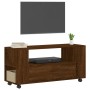 Brown oak engineered wood TV cabinet 102x34.5x43 cm by vidaXL, TV Furniture - Ref: Foro24-833749, Price: 67,51 €, Discount: %