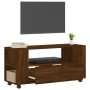 Brown oak engineered wood TV cabinet 102x34.5x43 cm by vidaXL, TV Furniture - Ref: Foro24-833749, Price: 67,51 €, Discount: %