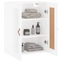 Glossy white engineered wood wall cabinet 69.5x34x90 cm by vidaXL, Sideboards - Ref: Foro24-830358, Price: 70,12 €, Discount: %