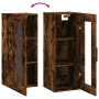 Armario de pared roble ahumado 34,5x34x90 cm de vidaXL, Aparadores - Ref: Foro24-828937, Precio: 49,32 €, Descuento: %