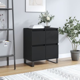 Black plywood sideboard 60x35x70 cm by vidaXL, Sideboards - Ref: Foro24-831221, Price: 76,28 €, Discount: %