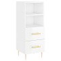 Aparador de madera contrachapada blanco brillante 34,5x34x90 cm de vidaXL, Aparadores - Ref: Foro24-828654, Precio: 66,49 €, ...