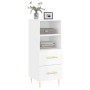 Aparador de madera contrachapada blanco brillante 34,5x34x90 cm de vidaXL, Aparadores - Ref: Foro24-828654, Precio: 66,49 €, ...