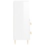 Aparador de madera contrachapada blanco brillante 34,5x34x90 cm de vidaXL, Aparadores - Ref: Foro24-828654, Precio: 66,49 €, ...