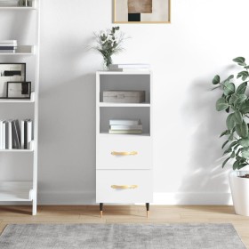 Glossy white plywood sideboard 34.5x34x90 cm by vidaXL, Sideboards - Ref: Foro24-828646, Price: 65,99 €, Discount: %