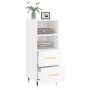 Glossy white plywood sideboard 34.5x34x90 cm by vidaXL, Sideboards - Ref: Foro24-828646, Price: 65,67 €, Discount: %