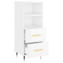 Glossy white plywood sideboard 34.5x34x90 cm by vidaXL, Sideboards - Ref: Foro24-828646, Price: 65,67 €, Discount: %