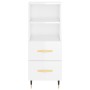 Glossy white plywood sideboard 34.5x34x90 cm by vidaXL, Sideboards - Ref: Foro24-828646, Price: 65,67 €, Discount: %