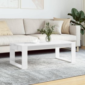 Glossy white engineered wood coffee table 102x50x35 cm by vidaXL, Coffee table - Ref: Foro24-823360, Price: 46,50 €, Discount: %