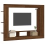 Brown oak engineered wood TV cabinet 152x22x113 cm by vidaXL, Closets and storage - Ref: Foro24-833729, Price: 96,51 €, Disco...