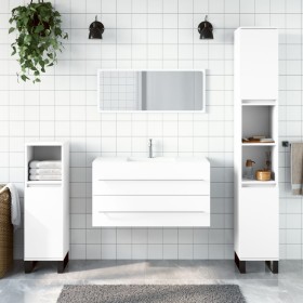 White engineered wood bathroom cabinet with mirror by vidaXL, Bathroom furniture - Ref: Foro24-833879, Price: 51,99 €, Discou...