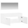 White engineered wood bathroom cabinet with mirror by vidaXL, Bathroom furniture - Ref: Foro24-833884, Price: 51,99 €, Discou...