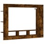 Holzwerkstoff geräucherte Eiche TV-Möbel 152x22x113 cm von vidaXL, Schränke und Lagerung - Ref: Foro24-833727, Preis: 91,43 €...