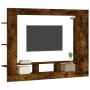 Holzwerkstoff geräucherte Eiche TV-Möbel 152x22x113 cm von vidaXL, Schränke und Lagerung - Ref: Foro24-833727, Preis: 91,43 €...