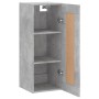 Armario de pared madera ingeniería gris hormigón 34,5x34x90 cm de vidaXL, Aparadores - Ref: Foro24-830496, Precio: 39,19 €, D...