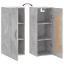 Concrete gray engineered wood wall cabinet 34.5x34x90 cm by vidaXL, Sideboards - Ref: Foro24-830496, Price: 39,19 €, Discount: %