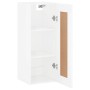 Armario de pared madera ingeniería blanco brillo 34,5x34x90 cm de vidaXL, Aparadores - Ref: Foro24-830494, Precio: 40,92 €, D...