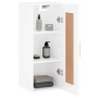 Glossy white engineered wood wall cabinet 34.5x34x90 cm by vidaXL, Sideboards - Ref: Foro24-830486, Price: 53,34 €, Discount: %