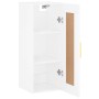 Glossy white engineered wood wall cabinet 34.5x34x90 cm by vidaXL, Sideboards - Ref: Foro24-830486, Price: 53,34 €, Discount: %