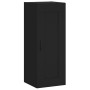 Black engineered wood wall cabinet 34.5x34x90 cm by vidaXL, Sideboards - Ref: Foro24-830517, Price: 47,83 €, Discount: %