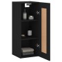 Black engineered wood wall cabinet 34.5x34x90 cm by vidaXL, Sideboards - Ref: Foro24-830517, Price: 47,83 €, Discount: %