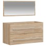 Badezimmerschrank mit Spiegel aus Sonoma-Eiche von vidaXL, Badezimmermöbel - Ref: Foro24-833881, Preis: 55,54 €, Rabatt: %