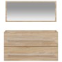 Armario de baño con espejo madera de ingeniería roble Sonoma de vidaXL, Muebles de baño - Ref: Foro24-833881, Precio: 55,54 €...