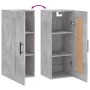 Concrete gray engineered wood wall cabinet 34.5x34x90 cm by vidaXL, Sideboards - Ref: Foro24-830528, Price: 46,36 €, Discount: %