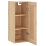 Armario de pared madera ingeniería roble Sonoma 34,5x34x90 cm de vidaXL, Aparadores - Ref: Foro24-830511, Precio: 47,99 €, De...