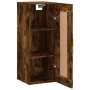 Smoked oak engineered wood wall cabinet 34.5x34x90 cm by vidaXL, Sideboards - Ref: Foro24-830489, Price: 46,67 €, Discount: %