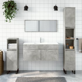 Concrete Gray Engineered Wood Mirrored Bathroom Cabinet by vidaXL, Bathroom furniture - Ref: Foro24-833887, Price: 50,03 €, D...