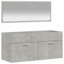 Concrete Gray Engineered Wood Mirrored Bathroom Cabinet by vidaXL, Bathroom furniture - Ref: Foro24-833887, Price: 50,53 €, D...