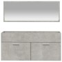 Concrete Gray Engineered Wood Mirrored Bathroom Cabinet by vidaXL, Bathroom furniture - Ref: Foro24-833887, Price: 50,53 €, D...