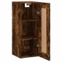 Engineered smoked oak wood wall cabinet 34.5x34x90 cm by vidaXL, Sideboards - Ref: Foro24-830497, Price: 48,17 €, Discount: %