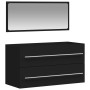 Bathroom cabinet with black engineered wood mirror by vidaXL, Bathroom furniture - Ref: Foro24-833880, Price: 57,18 €, Discou...