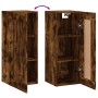 Smoked oak engineered wood wall cabinet 34.5x34x90 cm by vidaXL, Sideboards - Ref: Foro24-830521, Price: 46,67 €, Discount: %