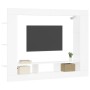 White engineered wood TV cabinet 152x22x113 cm by vidaXL, Closets and storage - Ref: Foro24-833722, Price: 96,51 €, Discount: %